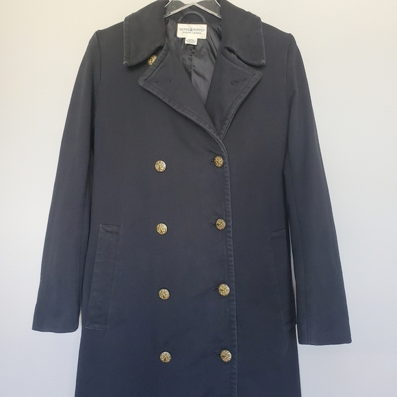 Denim & Supply Ralph Lauren Military Double-Breasted Trench Coat Black Womens M - Picture 10 of 16